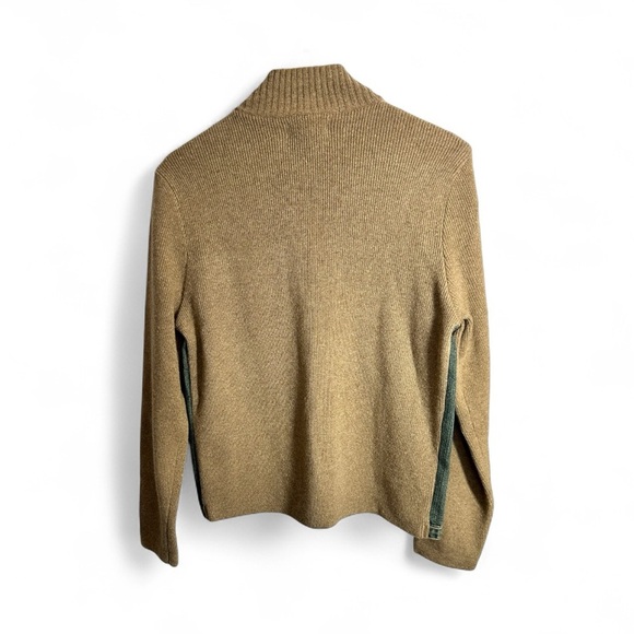 Women's Express 100% Lambs Wool & Denim Full Zip Mock Sweater Jacket Size Small - Picture 2 of 8